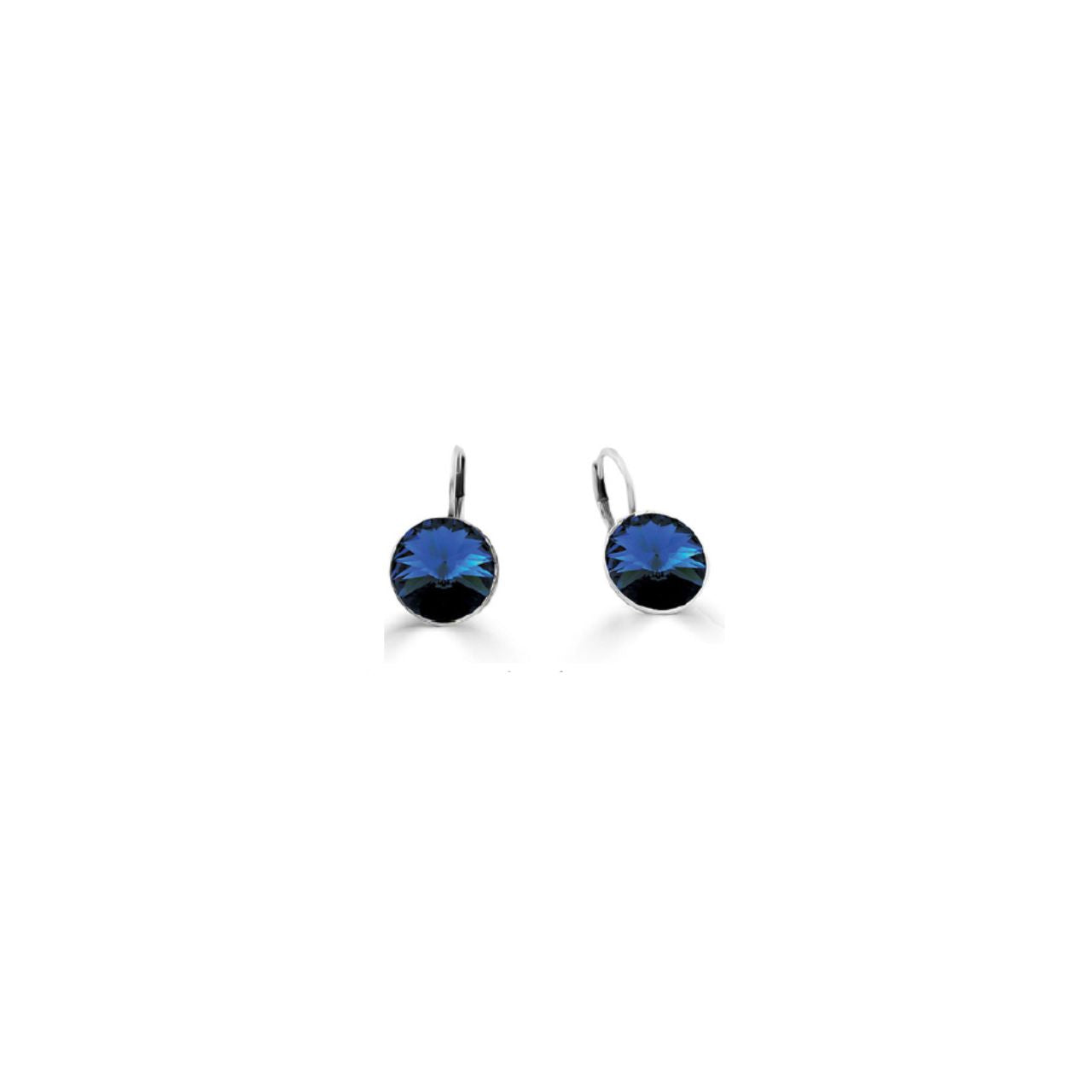 Petite Temptation Drop Earrings 12mm Rivoli Swarovski crystals. E2846