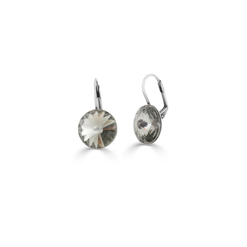 Petite Temptation Drop Earrings 12mm Rivoli Swarovski crystals. E2846