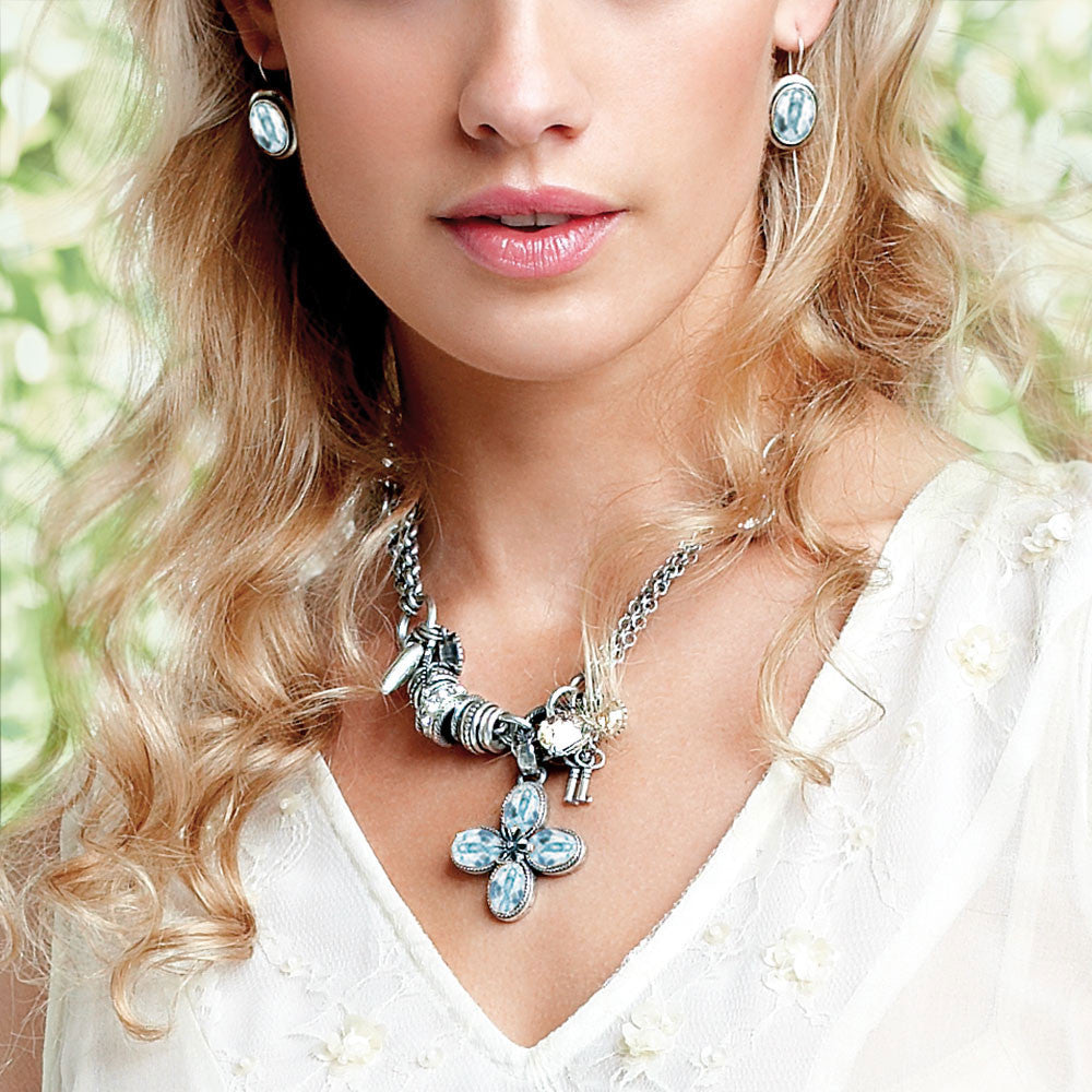 Solace Light Azure Drop Earrings (E4687)