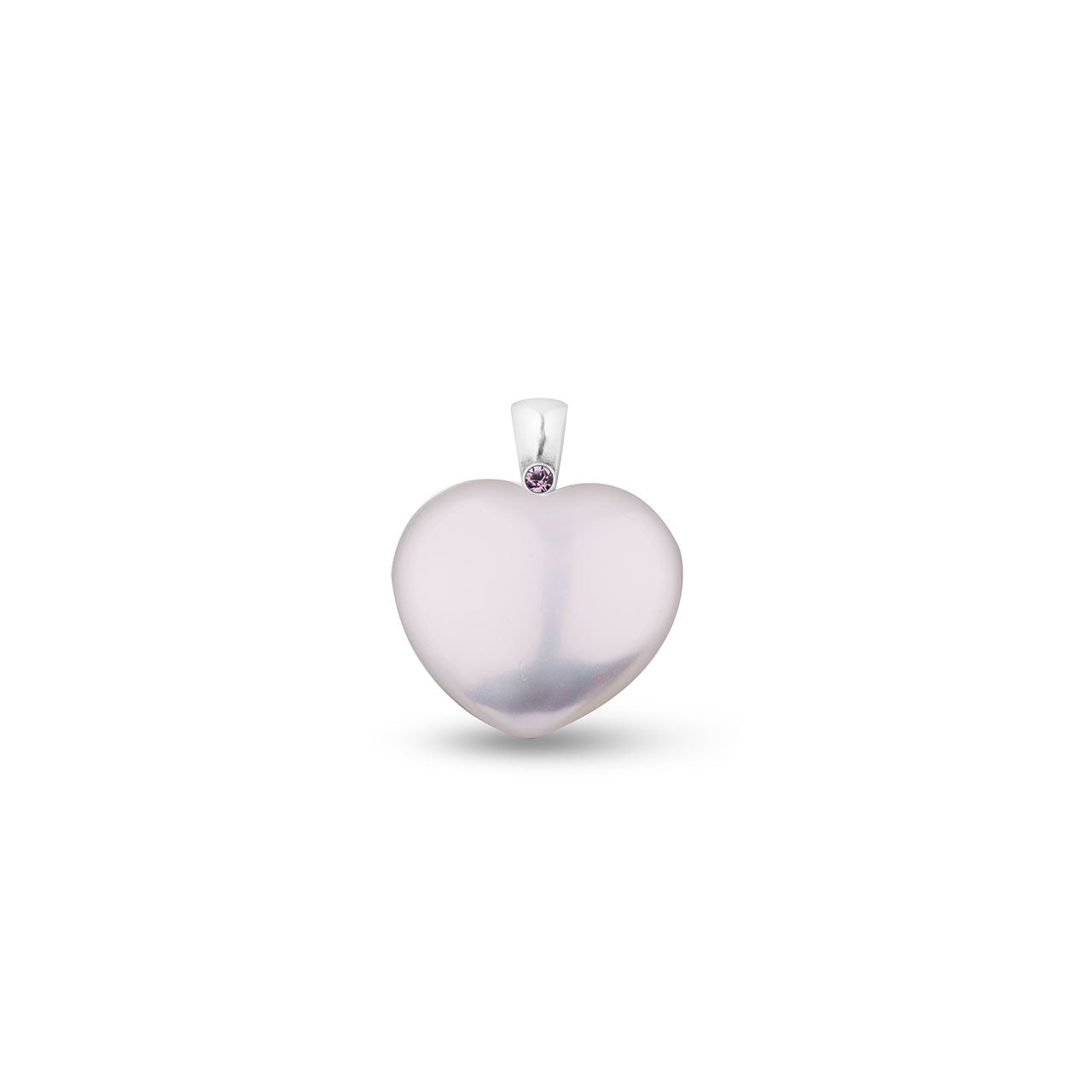 33x33mm Pink Shell Pearl Heart Pendant. EN1150