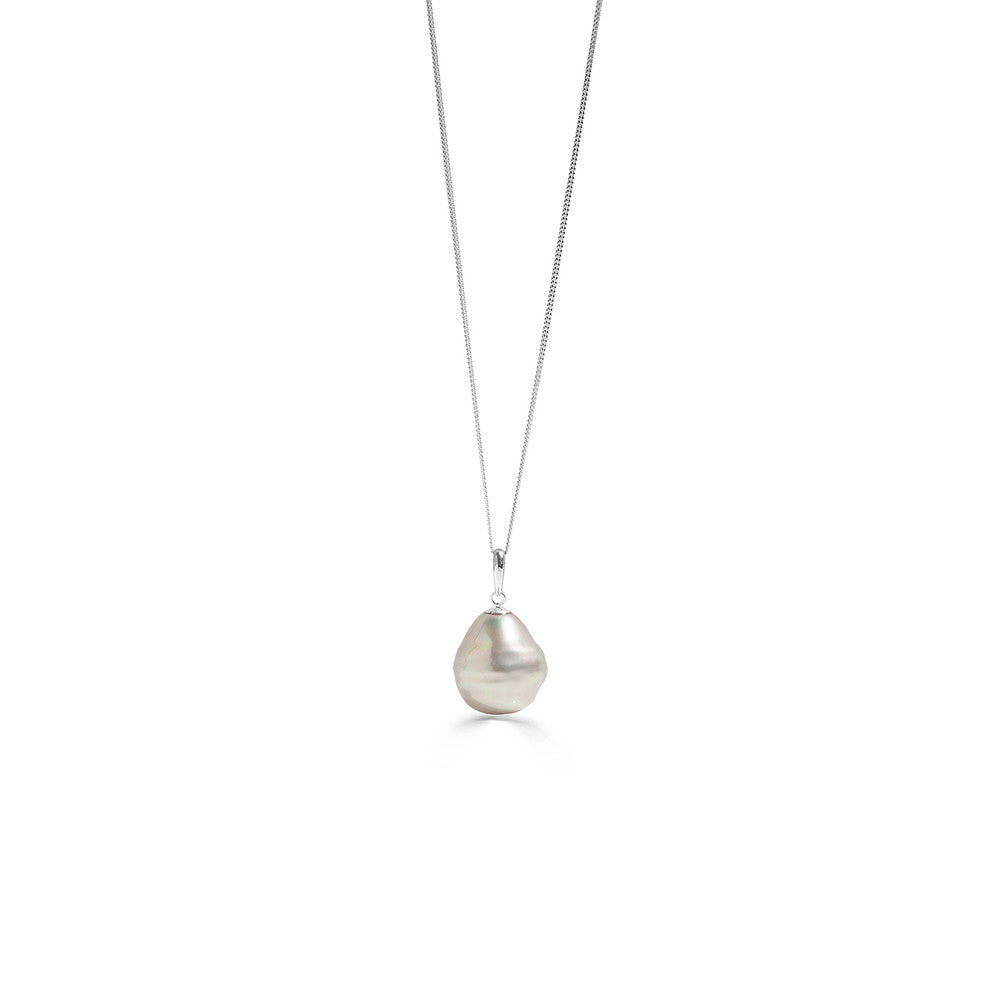 Champagne South Sea Glass Pearl Sterling Silver Pendant