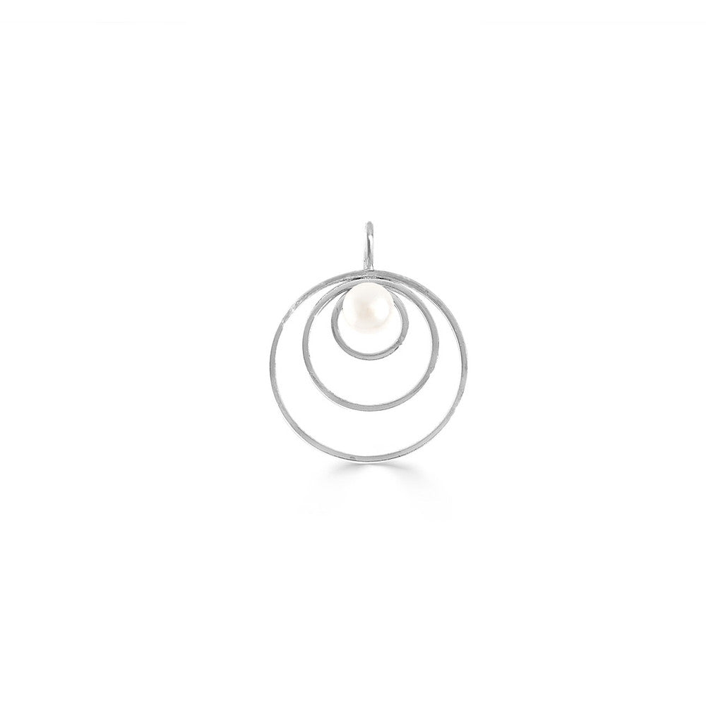 Sterling Silver Freshwater Pearl Life's Circle Pendant