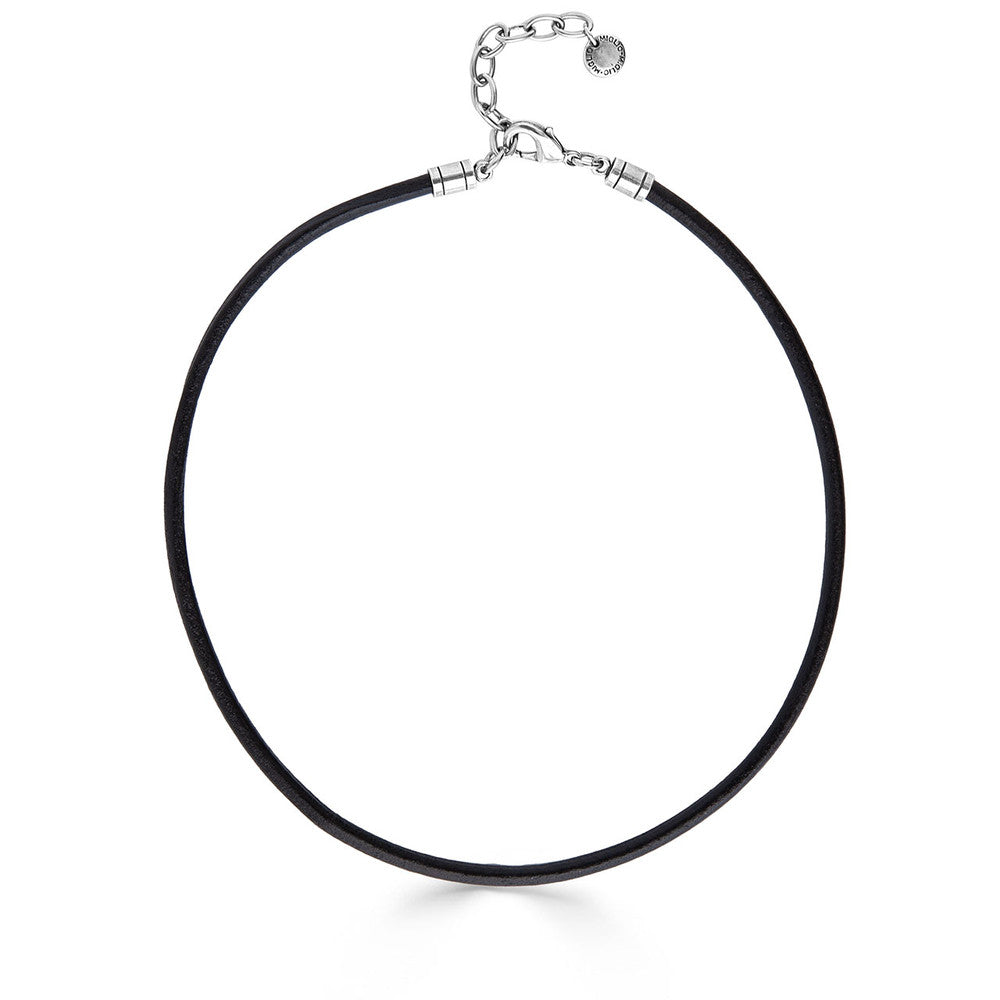 Black Leather Necklace. N2234