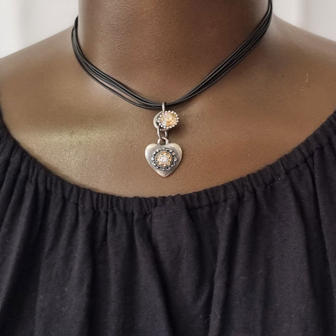 Fine Black Thong Necklace. N2417