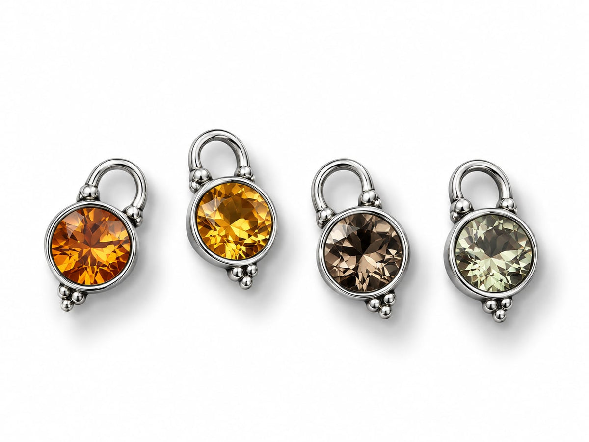Round Swarovski Crystal Earring Charms