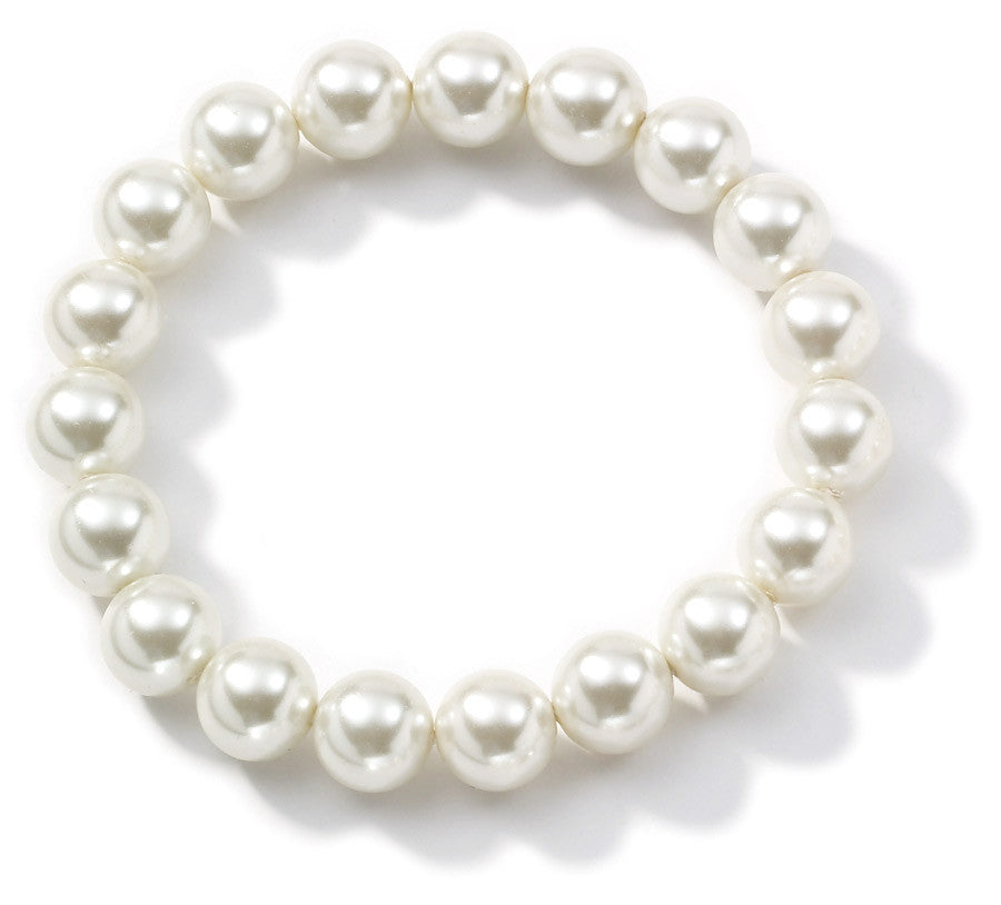 8mm Pearl stretch bracelet. B692