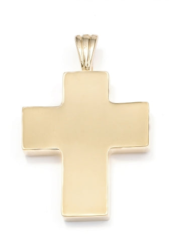 18ct Gold-plated Bold Cross Pendant. EN616