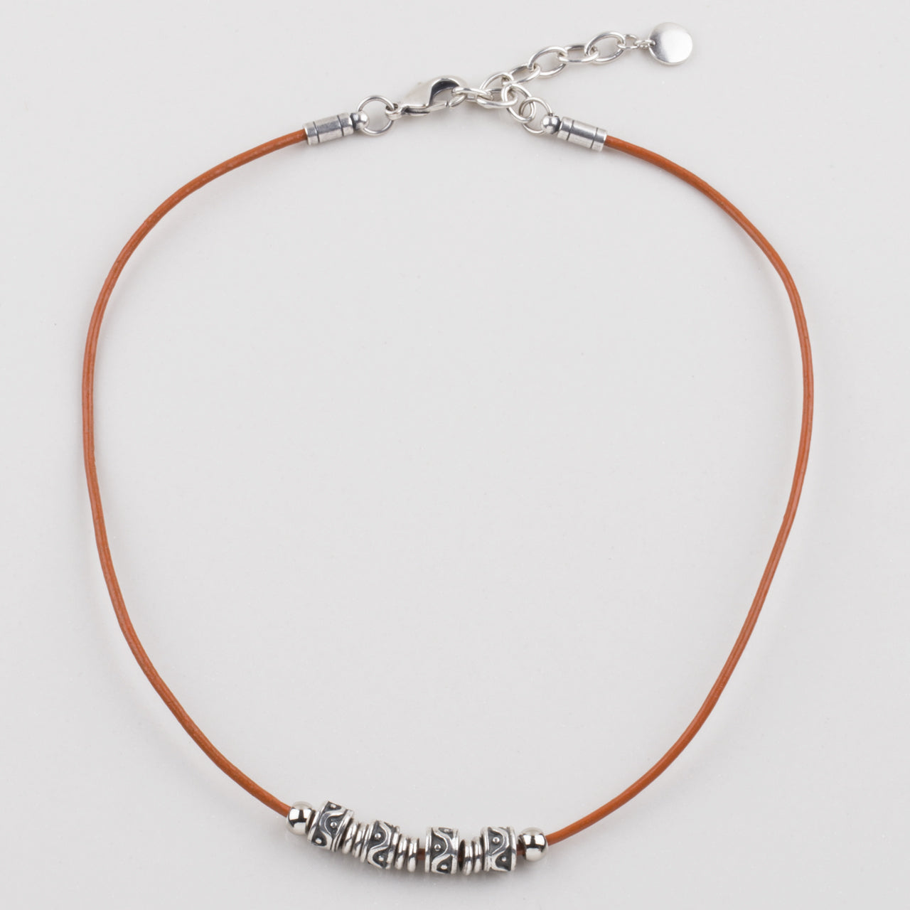 Street-Chic Leather Necklace. N1674