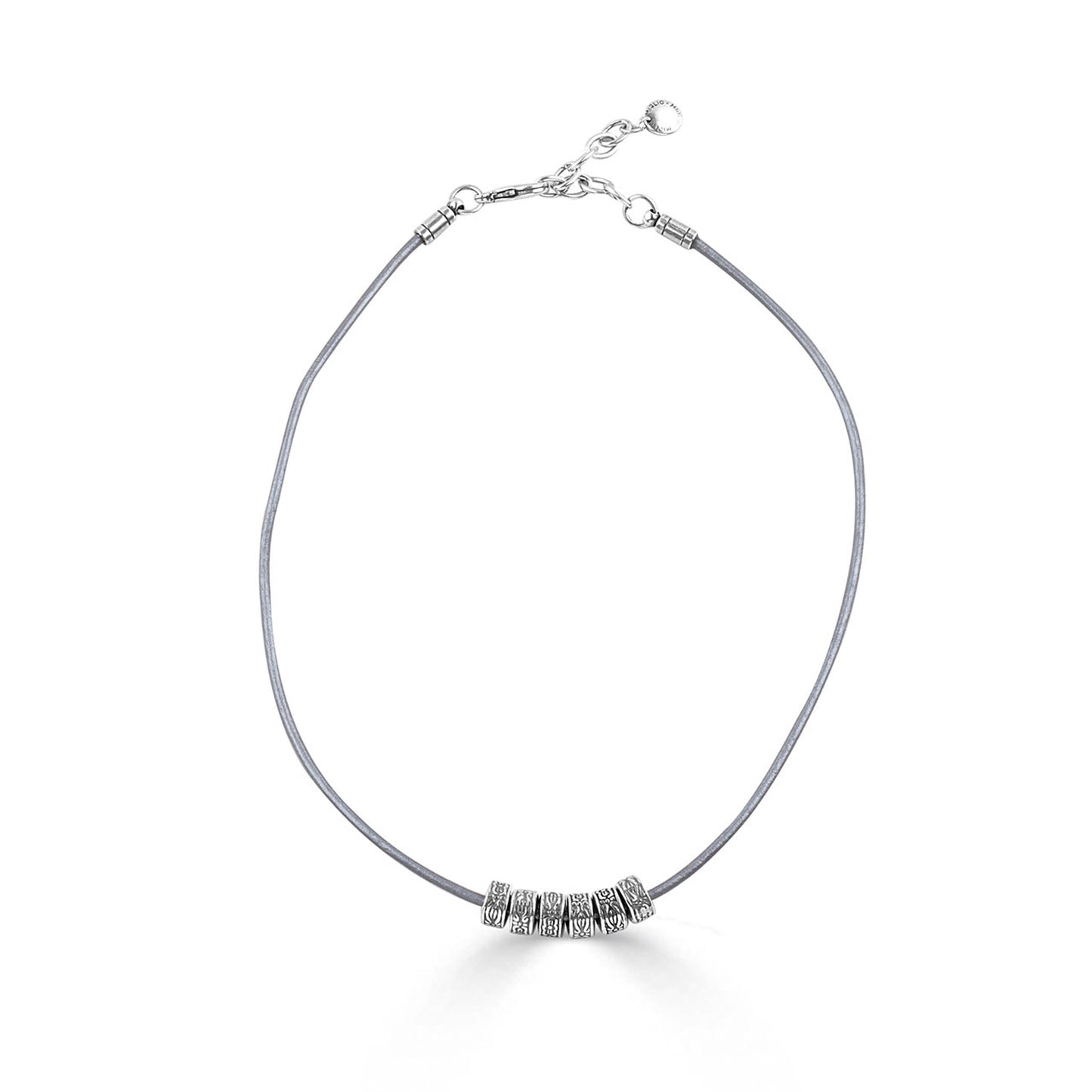 Metallic Gray Necklace. N1693