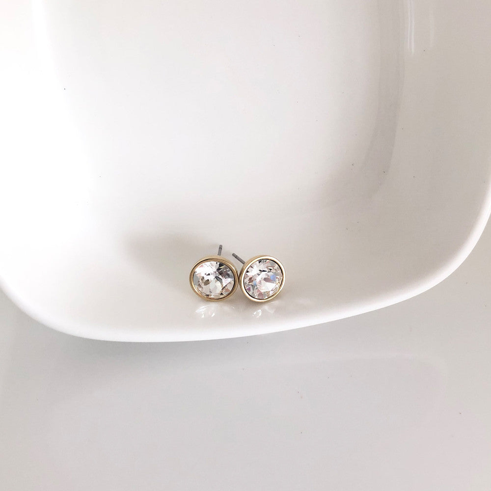 18ct Gold-plated Icon Stud Earrings. E4874