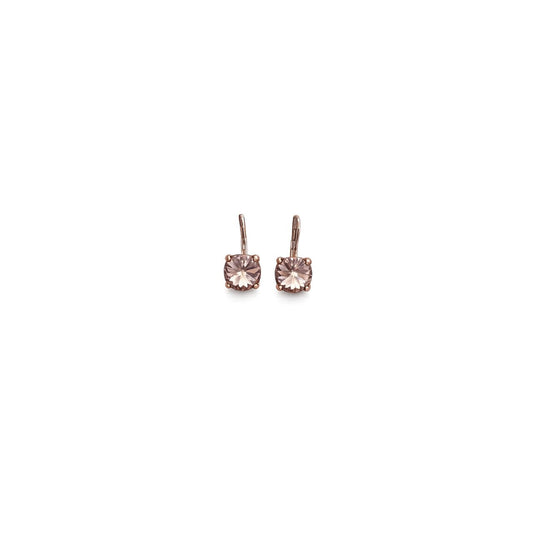 12mm Swarovski Rivoli Crystal Rose Gold Earrings. E100