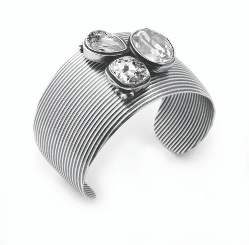 Bold Burnished Silver Bracelet