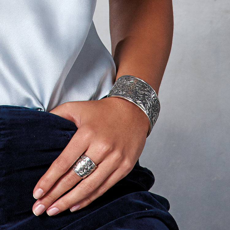 Floral Arabesque Cuff