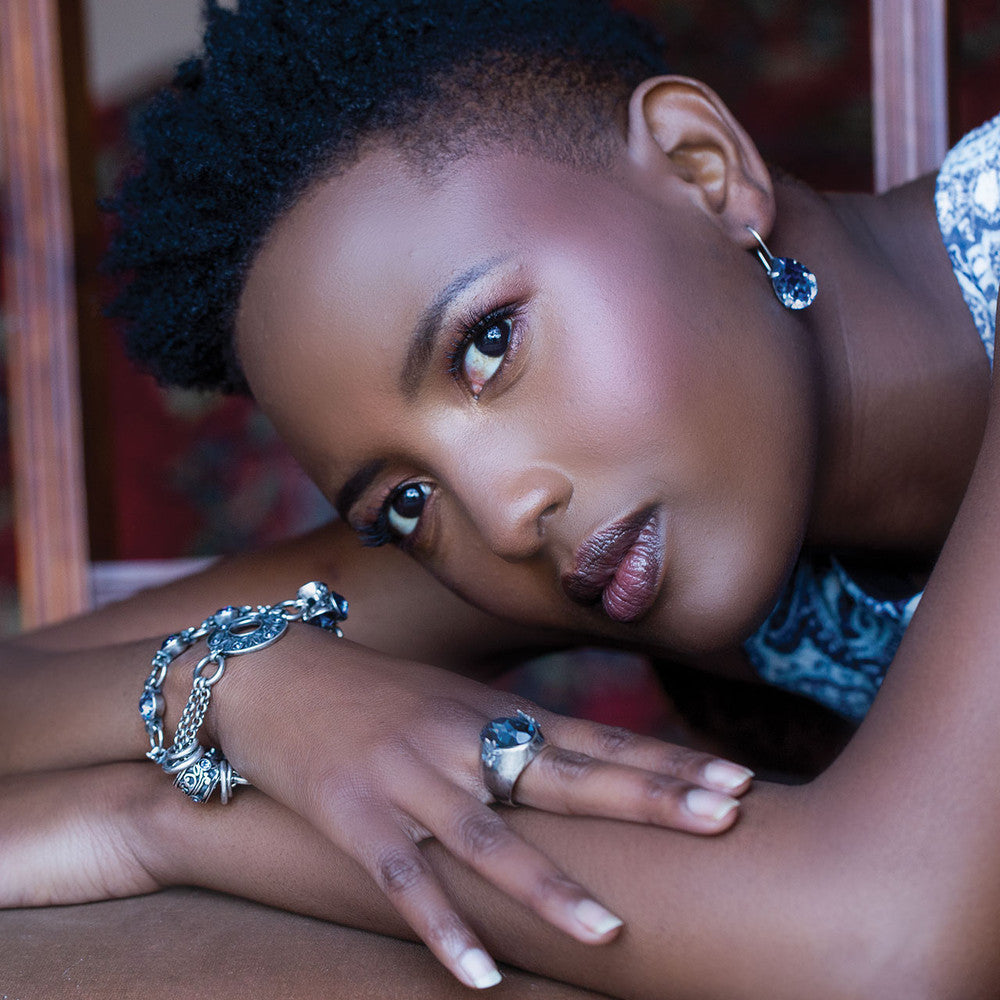 Denim Lily Rose Floral Bracelet - B1219 - R799
Sea Breeze Teardrop Earrings - E4197 - R699
Denim Lily Rose Ring - RR182 - R799