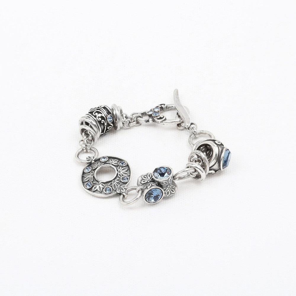 Denim Lily Rose Floral Bracelet