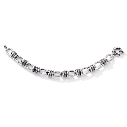 Gypsy Rose Burnished Silver Bracelet (B831)- Please allow 10-15 working days for manufacturing