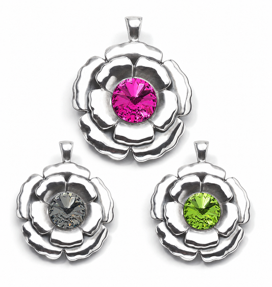 Camelia Flower Pendant.