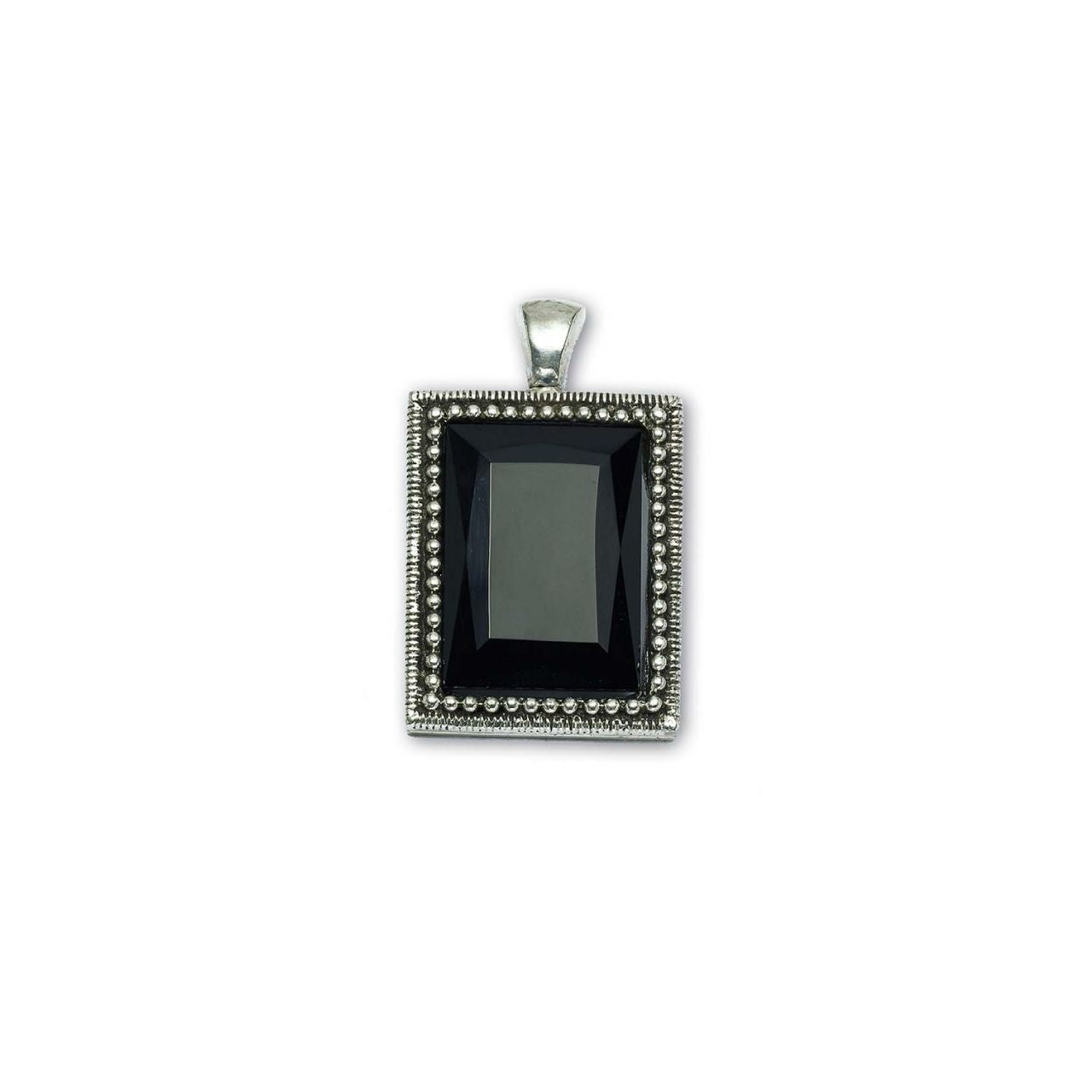 Jet Black Crystal Pendant. EN853