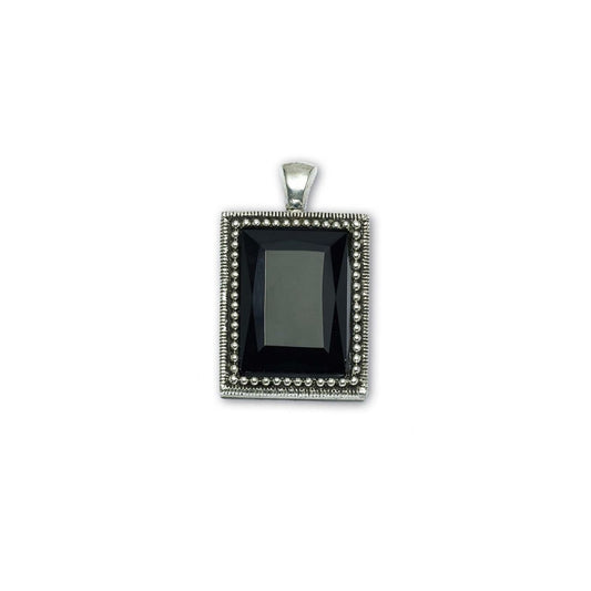 Jet Black Crystal Pendant. EN853
