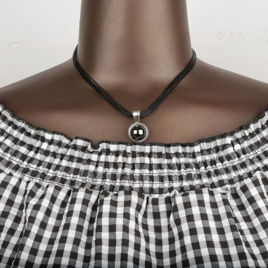 Petite Hematite Pendant. EN2152