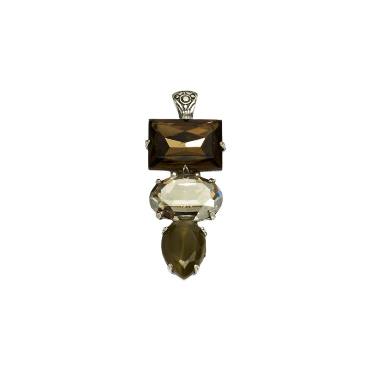 Bronze Crystal Pendant. EN876