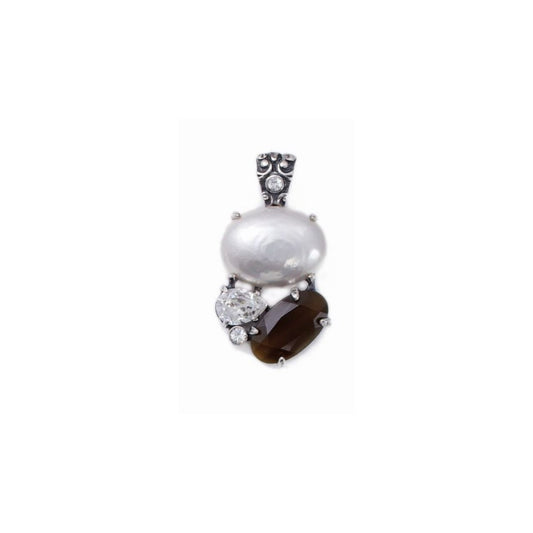 Voluptuous Pearl and Crystal Pendant. EN875