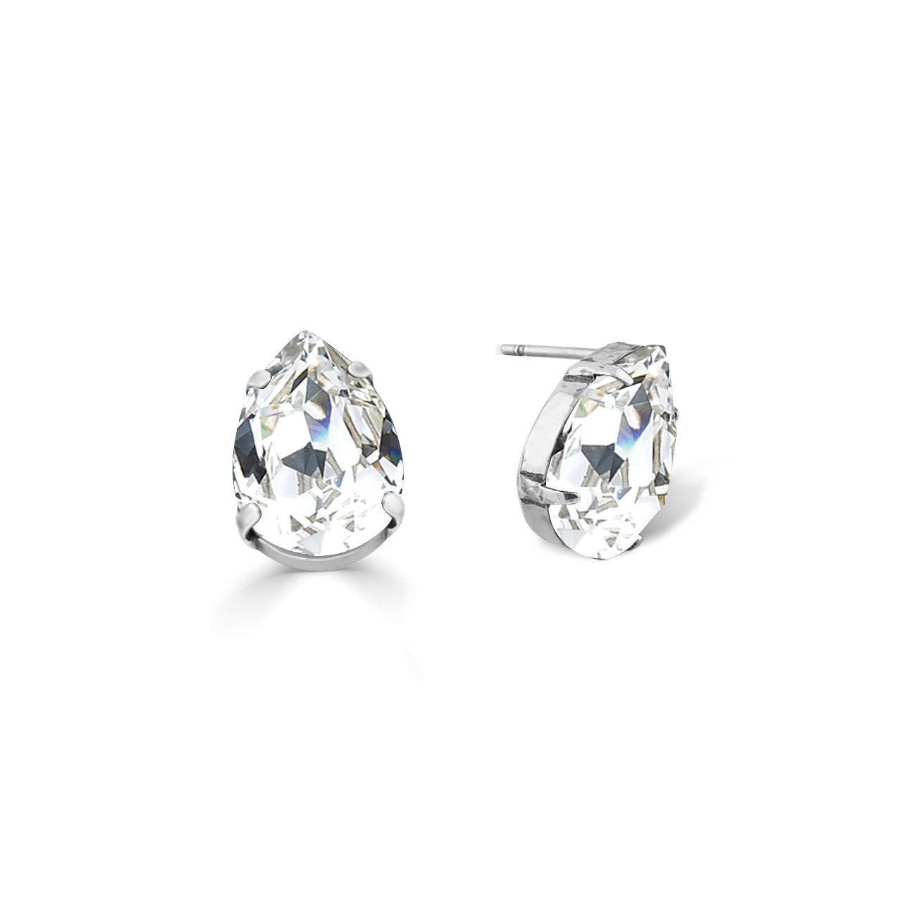 14x10 mm Swarovski Crystal Teardrop Earring. E6027