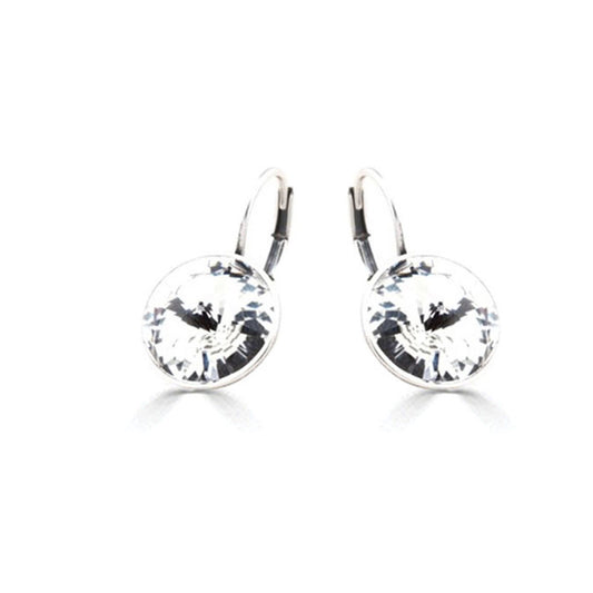 Temptation Drop Earrings 14mm Rivoli Swarovski crystals. E2847