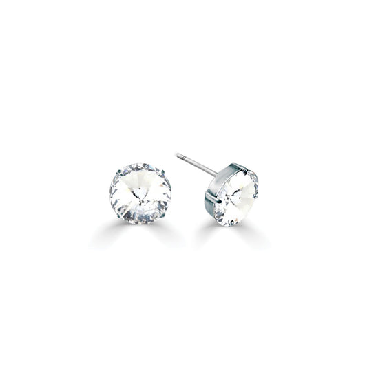 12mm Swarovski Crystal Rivoli Crystal Earrings. E6044