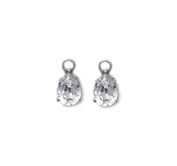 Teardrop Swarovski Crystal Earring Charm (E2264)