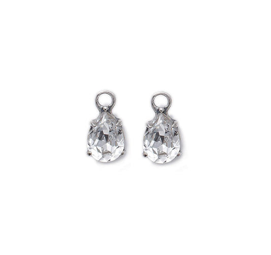 Teardrop Swarovski Crystal Earring Charm (E2264)