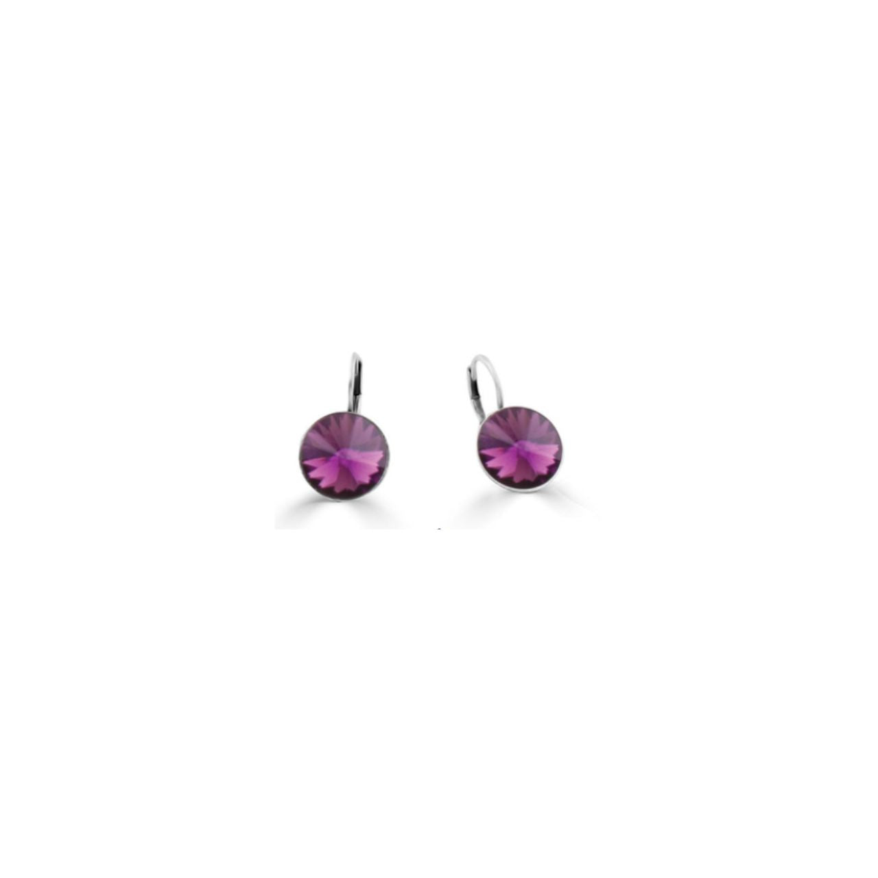 Petite Temptation Drop Earrings 12mm Rivoli Swarovski crystals. E2846