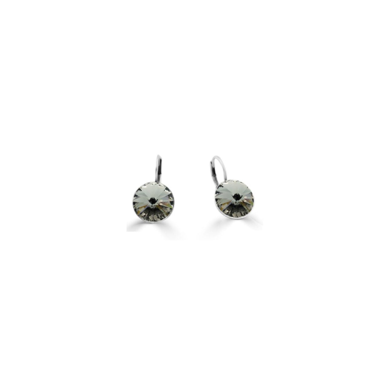 Temptation Drop Earrings 14mm Rivoli Swarovski crystals. E2847