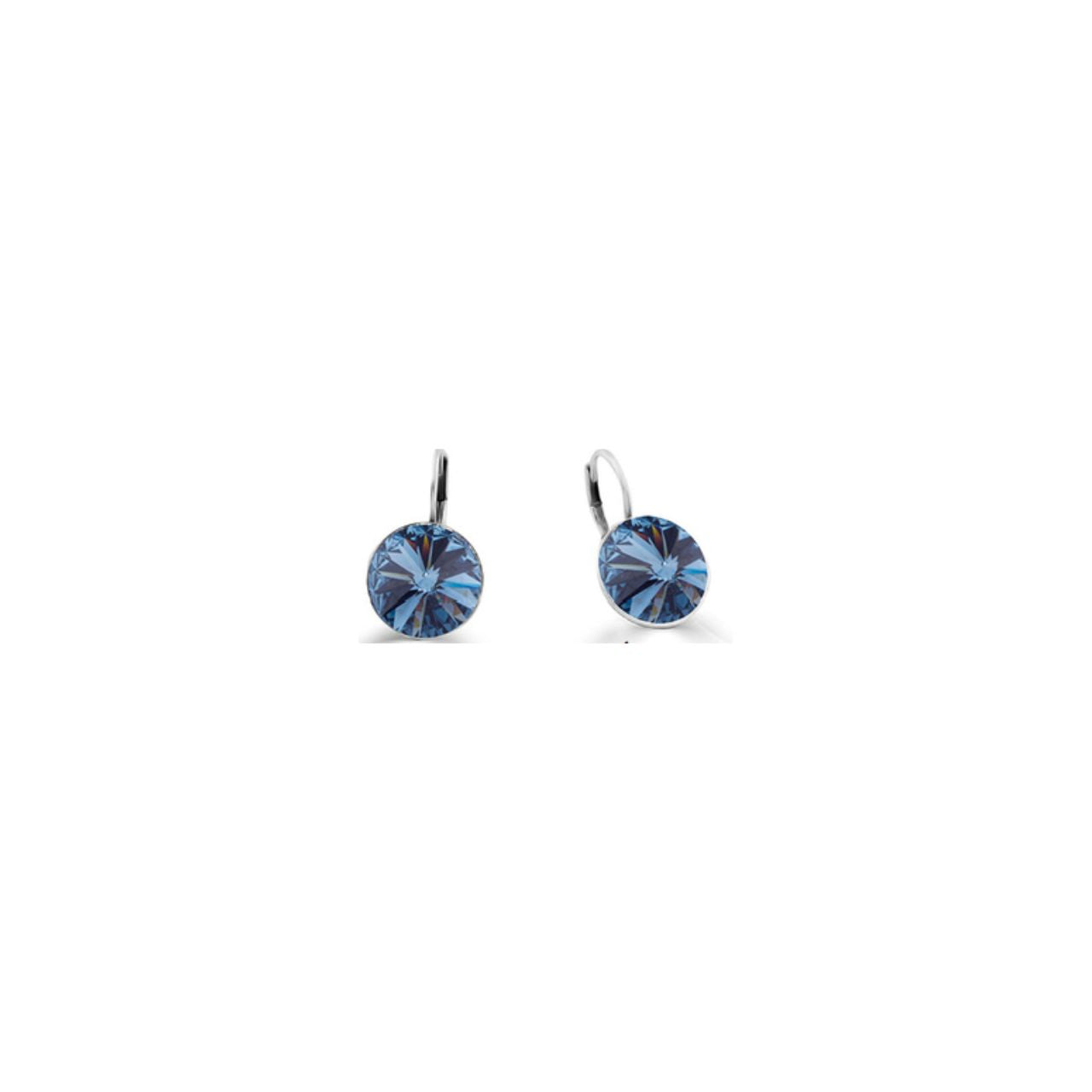 Petite Temptation Drop Earrings 12mm Rivoli Swarovski crystals. E2846
