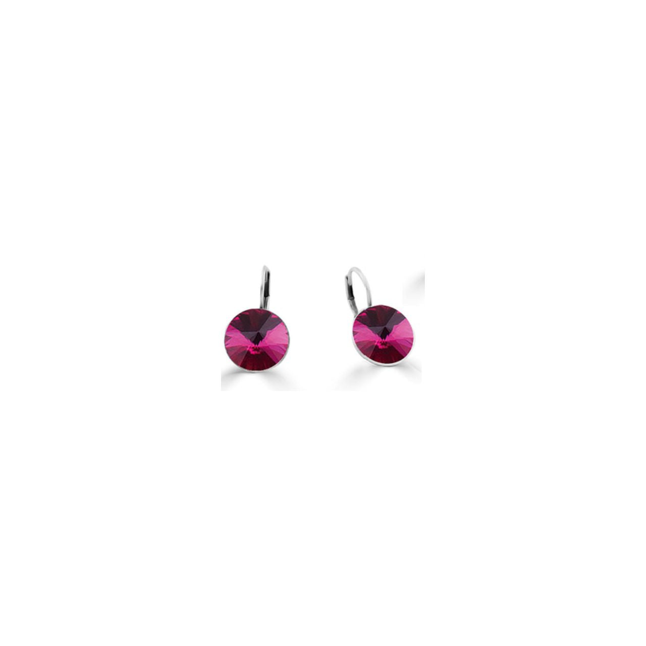 Temptation Drop Earrings 14mm Rivoli Swarovski crystals. E2847