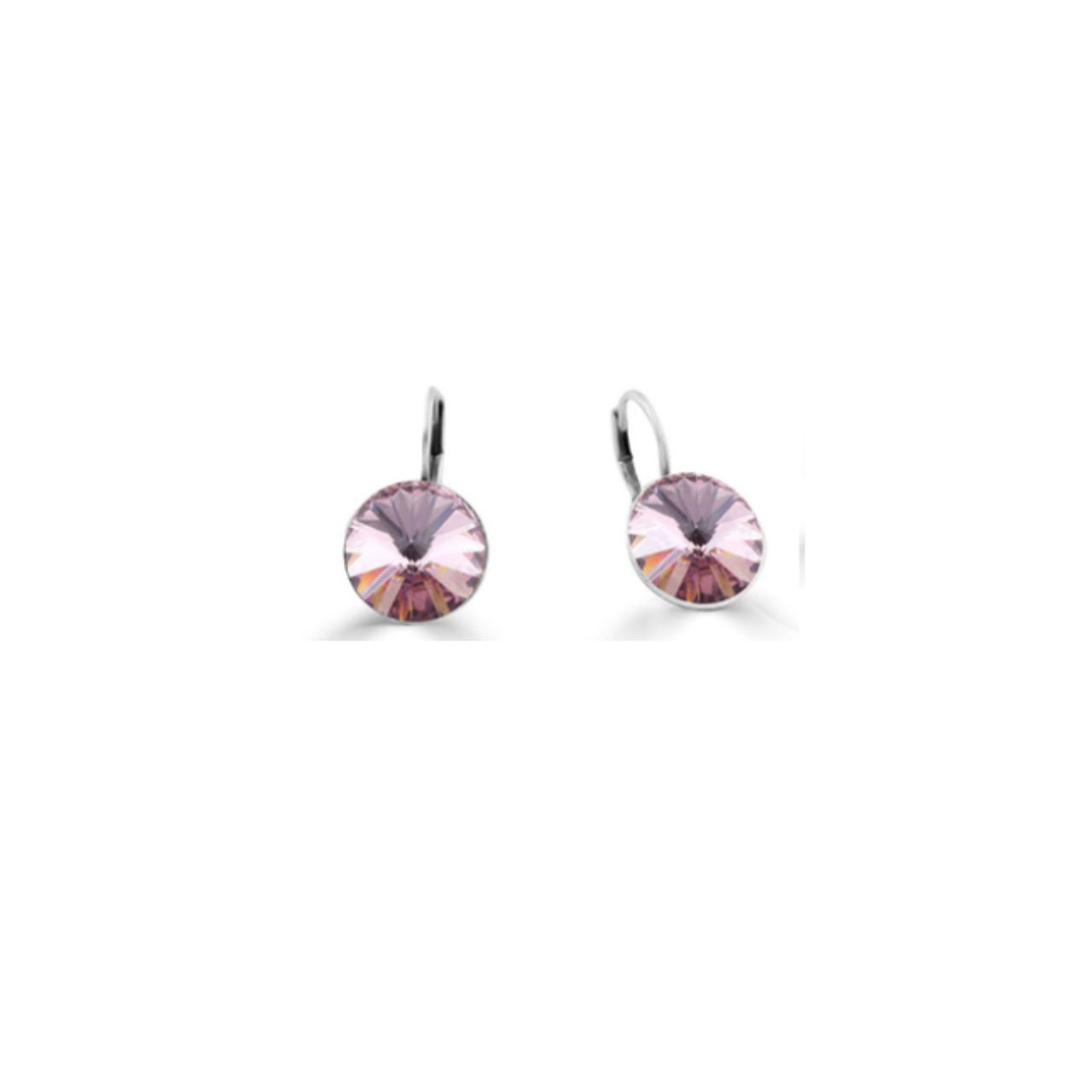 Petite Temptation Drop Earrings 12mm Rivoli Swarovski crystals. E2846