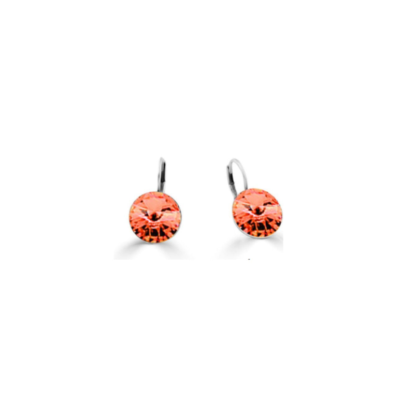 Petite Temptation Drop Earrings 12mm Rivoli Swarovski crystals. E2846
