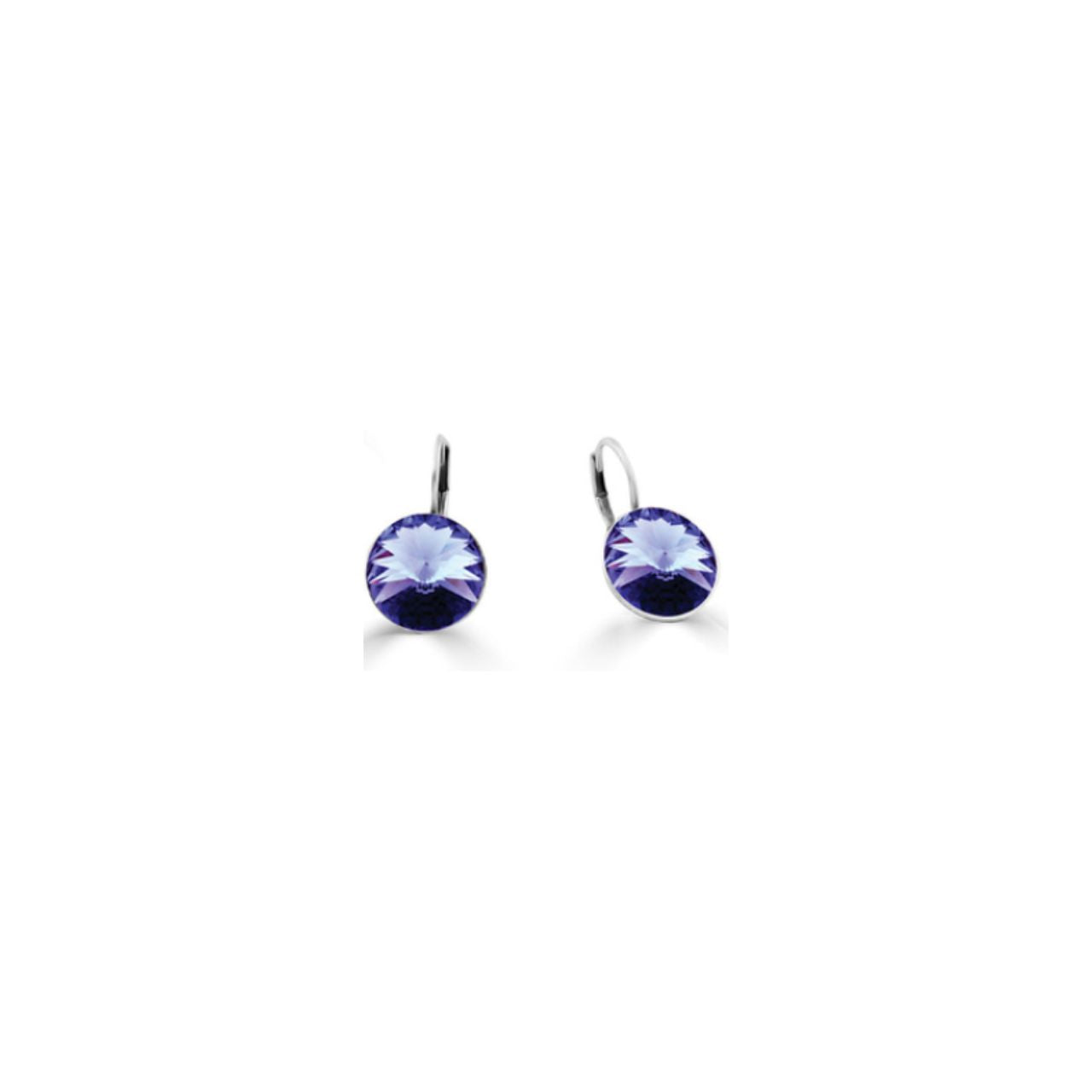 Temptation Drop Earrings 14mm Rivoli Swarovski crystals. E2847