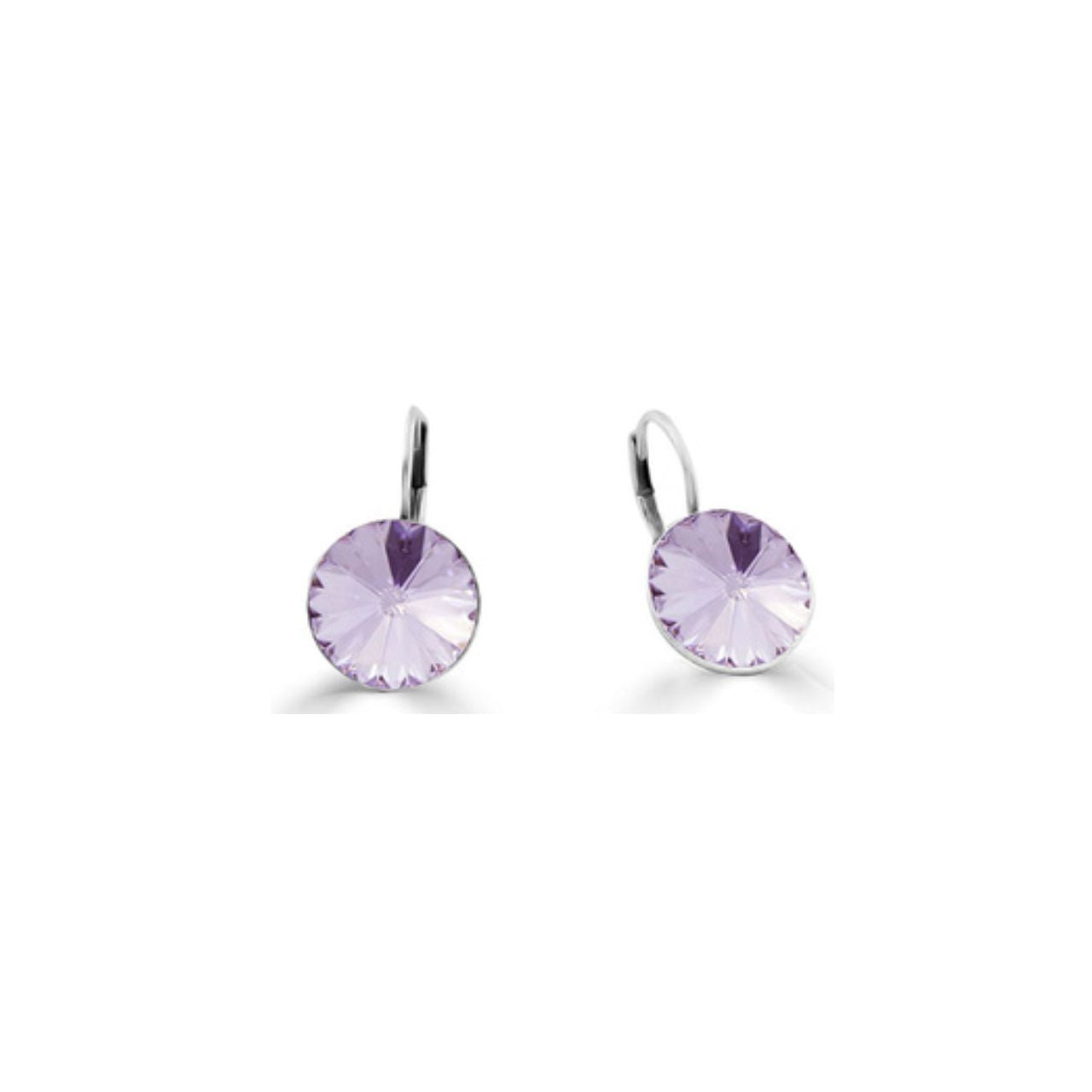 Petite Temptation Drop Earrings 12mm Rivoli Swarovski crystals. E2846