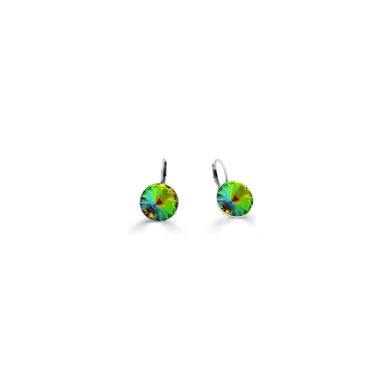 Petite Temptation Drop Earrings 12mm Rivoli Swarovski crystals. E2846