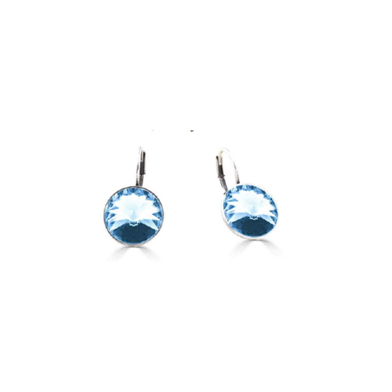 Temptation Drop Earrings 14mm Rivoli Swarovski crystals. E2847