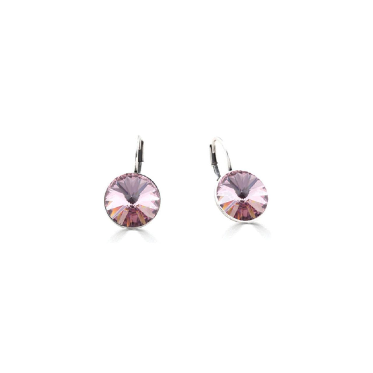 Temptation Drop Earrings 14mm Rivoli Swarovski crystals. E2847