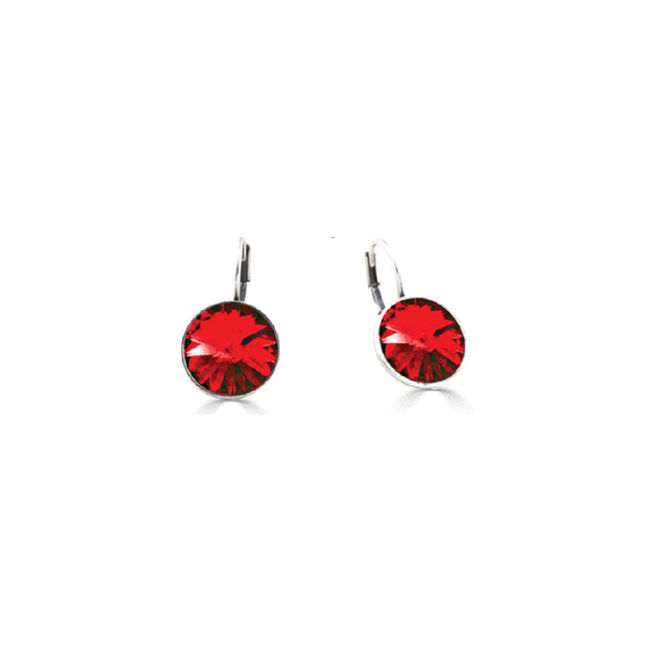 Temptation Drop Earrings 14mm Rivoli Swarovski crystals. E2847