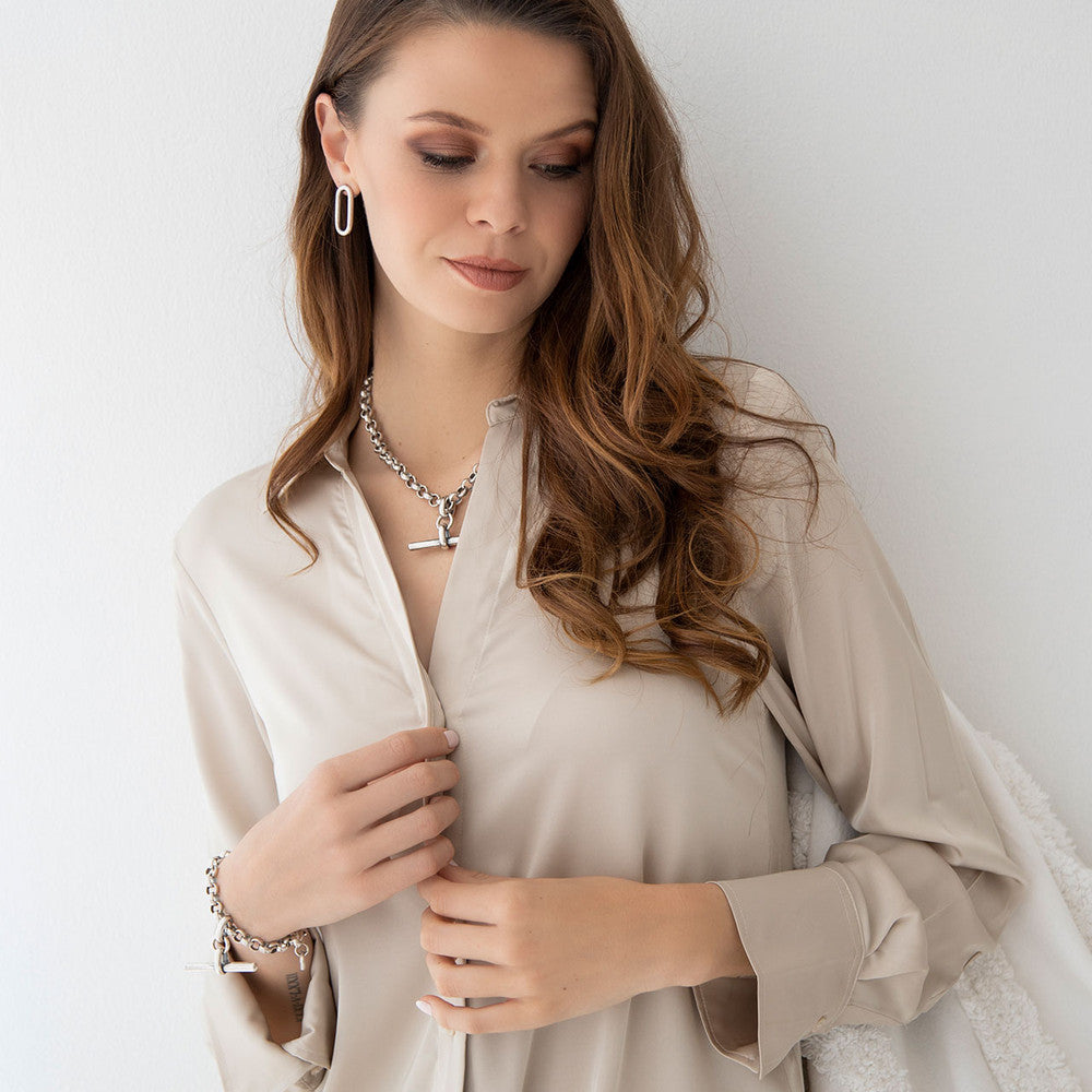 Necklace With Detachable T -Bar Slider. N2218