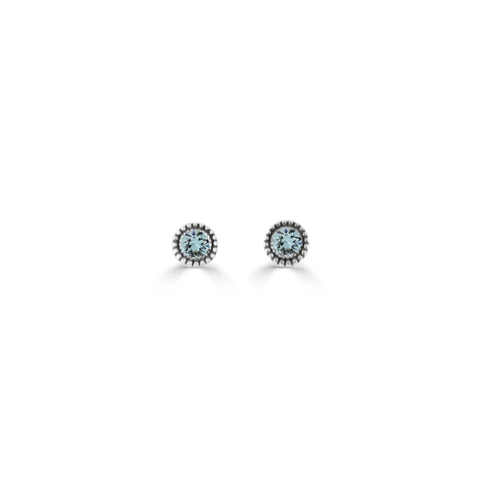 Indian Sapphire Expression Stud Earrings (E4720)