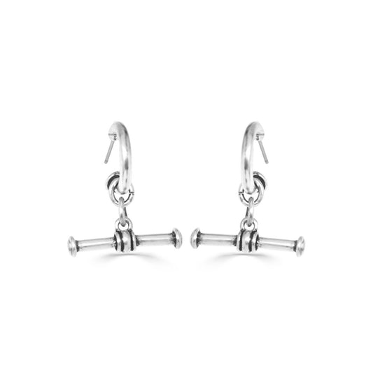 Nautical Rope T-Bar Drop Earrings. E4925