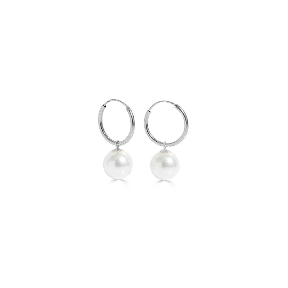 Pearl Hoop Earrings