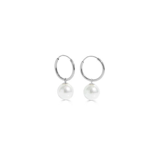 Pearl Hoop Earrings