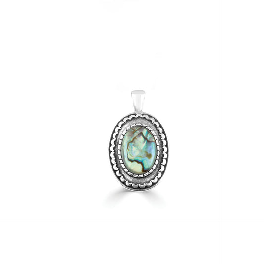 Large Oval Paua Shell Pendant. EN1061