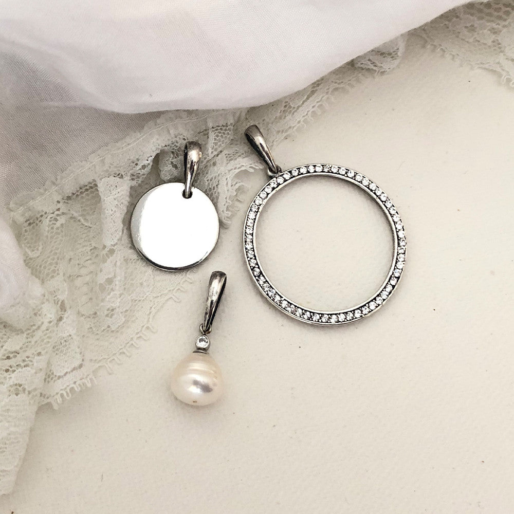 Sterling Silver 925 Petite Disc Pendant